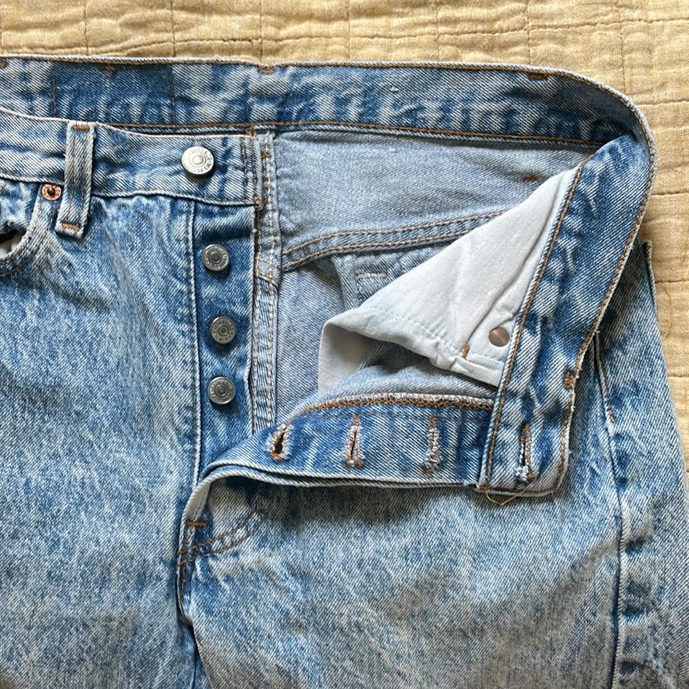 Vintage 501 Levi’s, light acid wash